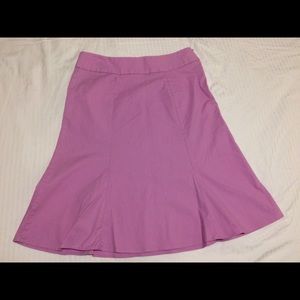 Mermaid flared pink/violet colored skirt
